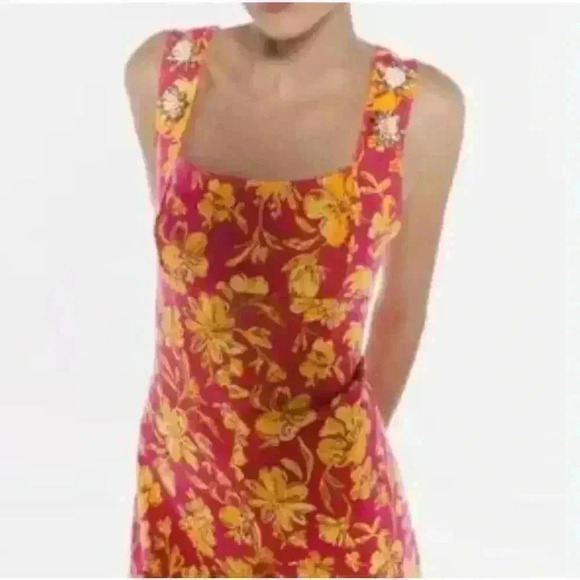 ZARA Jewel Jacquard Dress Size Small - Picture 1 of 9